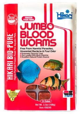 Hikari Hikari Jumbo Frozen Blood worm 16 oz flat