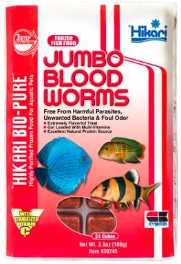 Hikari, Jumbo BloodWorms 3.5 oz, Fish Bowl Aquarium & Pet, RI & MA, West Warwick, RI - Fall River, MA