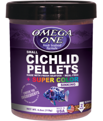 Omega One Omega One Super Color Cichlid Pellets Large Sinking  20oz