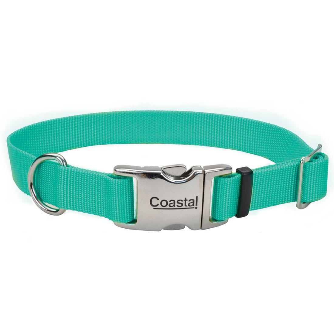 Coastal Pet Coastal adjustable Dog Collar Teal 3/4x 14-20"