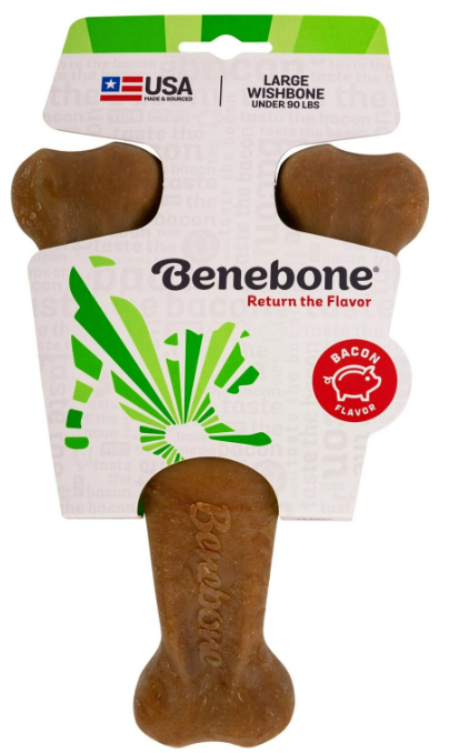 Benebone Benebone Bacon Flavored Wishbone Chew Toy, Large