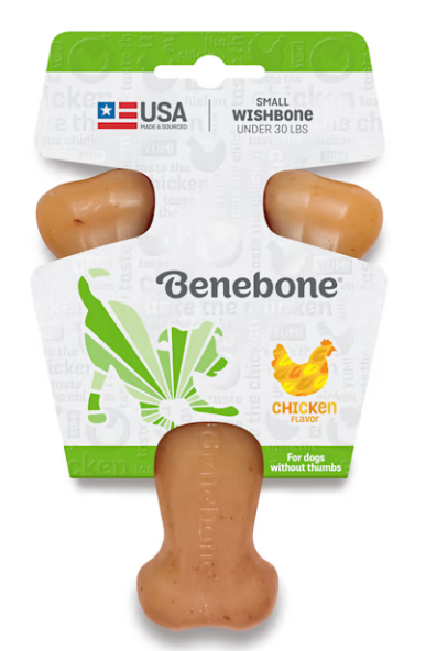 Benebone Benebone Chicken Flavored Wishbone Chew Toy For Dog, Small