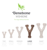 Benebone Benebone Chicken Flavored Wishbone Chew Toy For Dog, Large