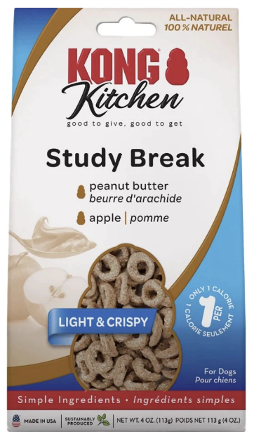 Kong Kong - Kitchen Light & Crispy Dog Biscuits Treats Field & Stream - Peanut Butter/Apple Flavor (Study Break) - 4oz