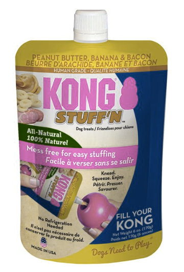 Kong Kong -  Stuff'N Peanut Butter, Banana & Bacon Flavored - Lickable Dog Treat - 6-oz