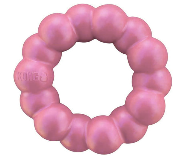 Kong KONG Ring - Tough Dog Toy - Rubber Dog Ring Chew Toy - Dog Dental Toy to Support Healthy Teeth & Gums - Supports Healthy Chewing Behavior - Medium/Large Dogs