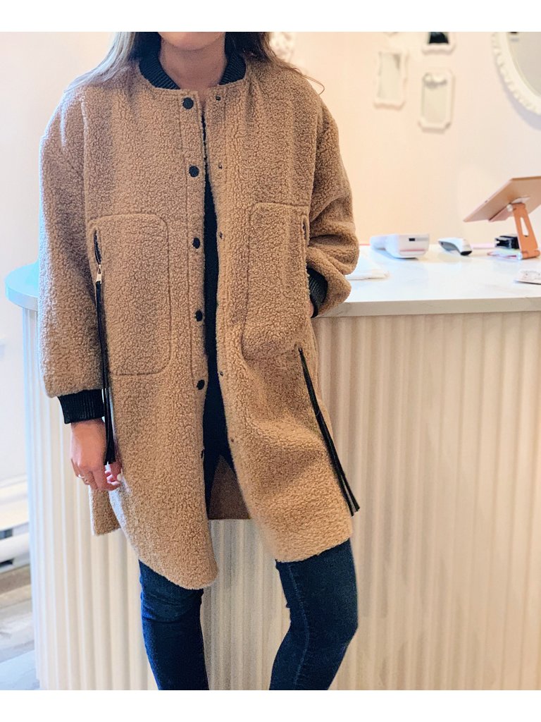Sage The Label Taupe Teddy Jacket
