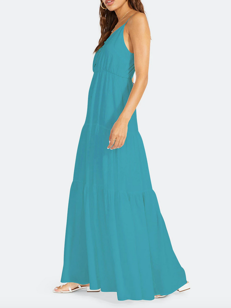 Teal Tiered Maxi