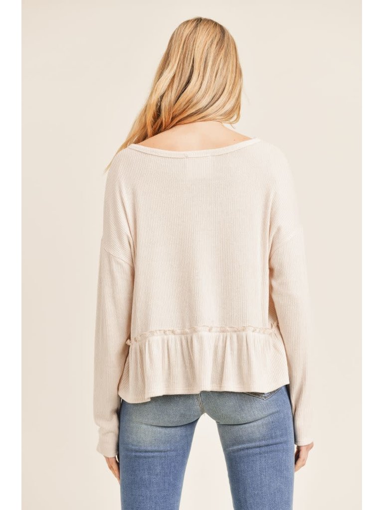 Sadie & Sage Peplum Frill Top