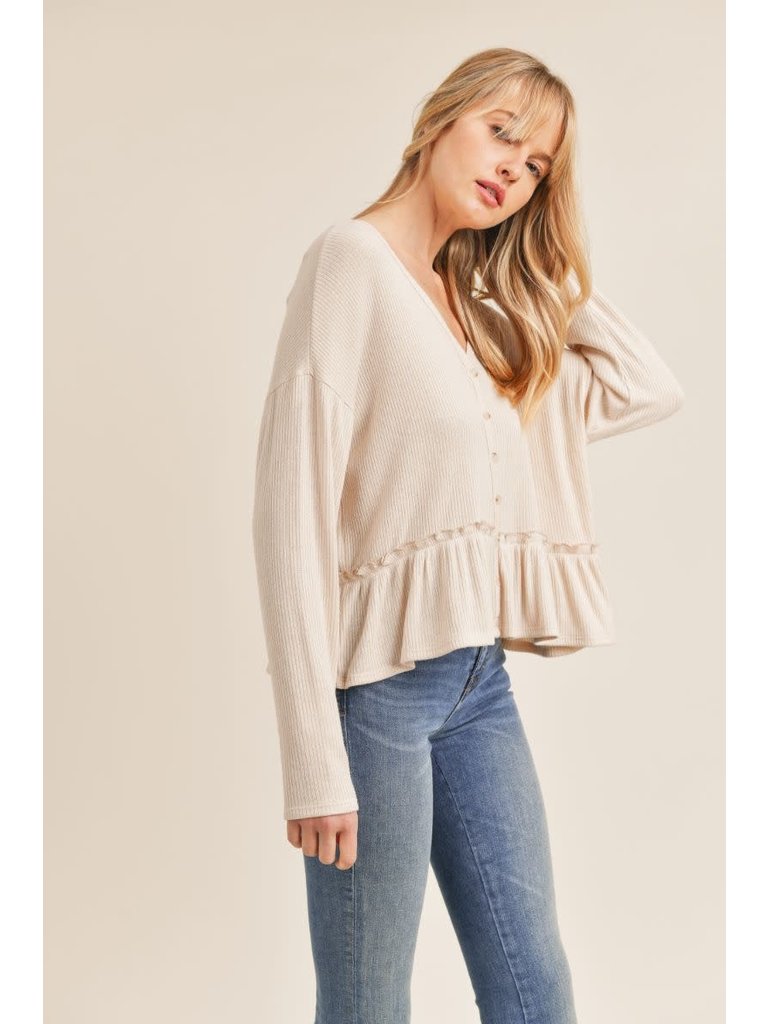 Sadie & Sage Peplum Frill Top