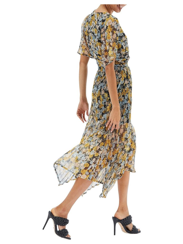 Mink Pink Zareen Pleat Floral Midi