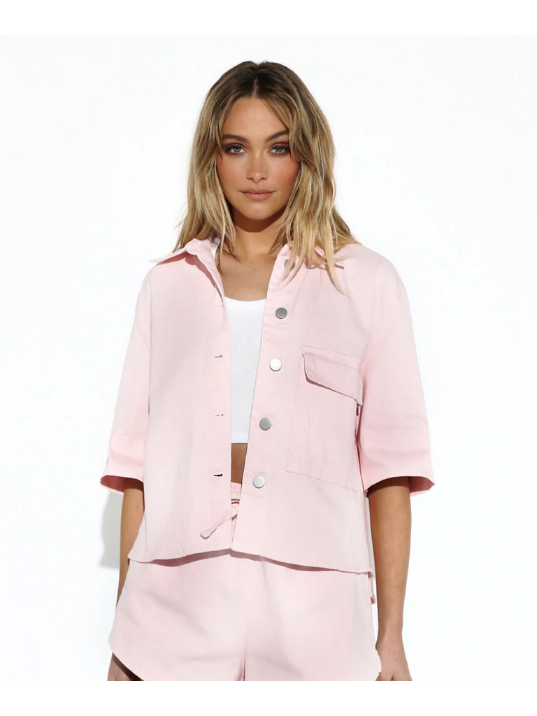 Madison The Label Pink Denim Shirt