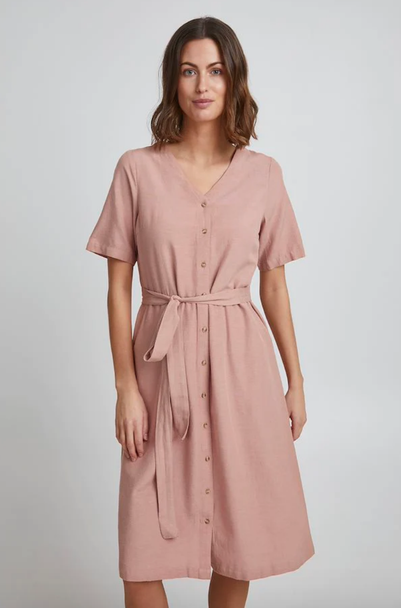 Blush sales linen dress