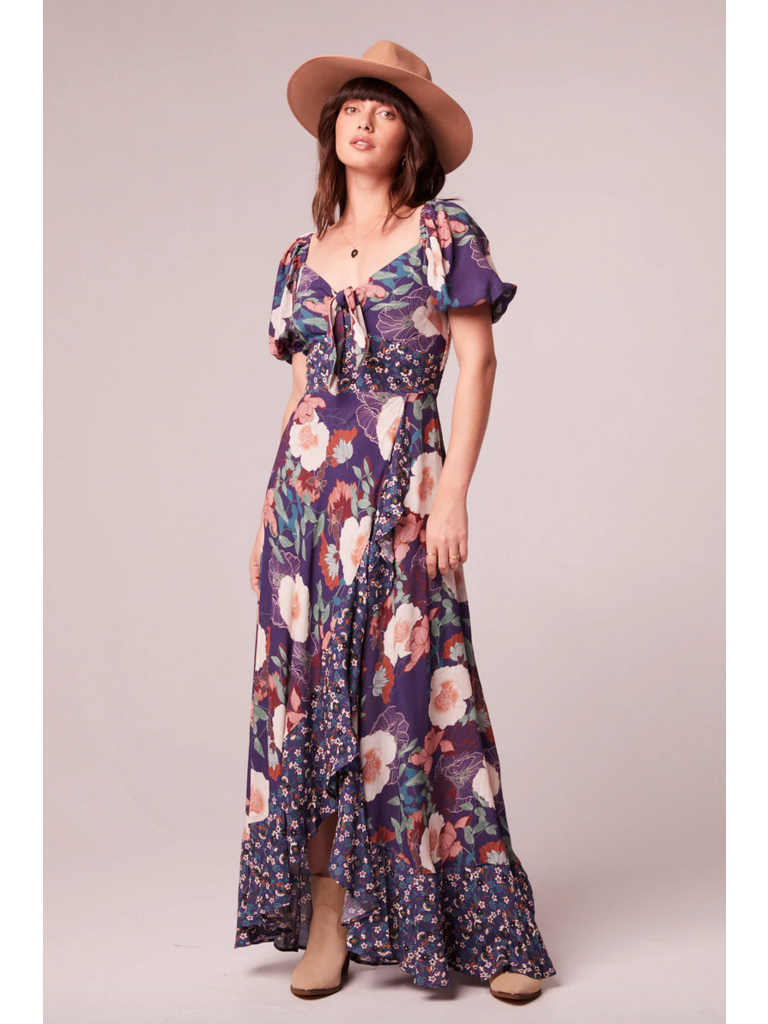 Band Of The Free Purple Frill Maxi