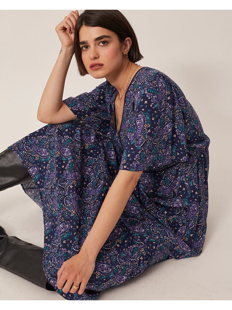 Grace & Mila Purple Paisley Midi