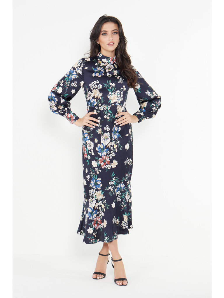 Angel Eyes Petunia Silk Midi