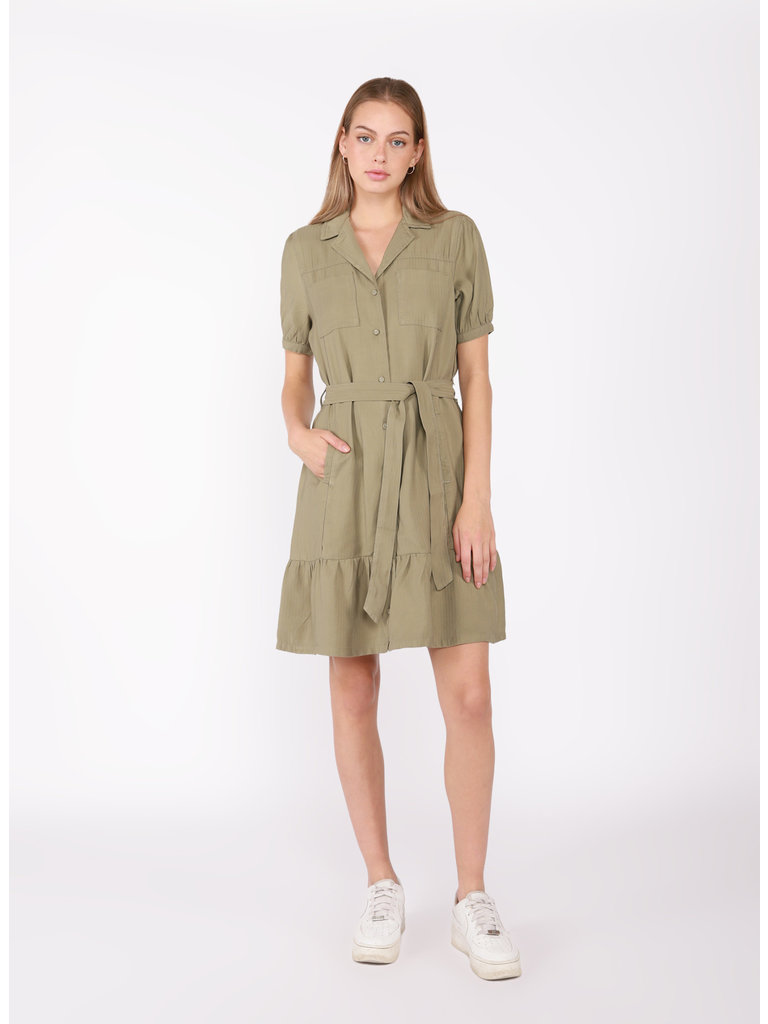 Dex Olive Shirt Dress