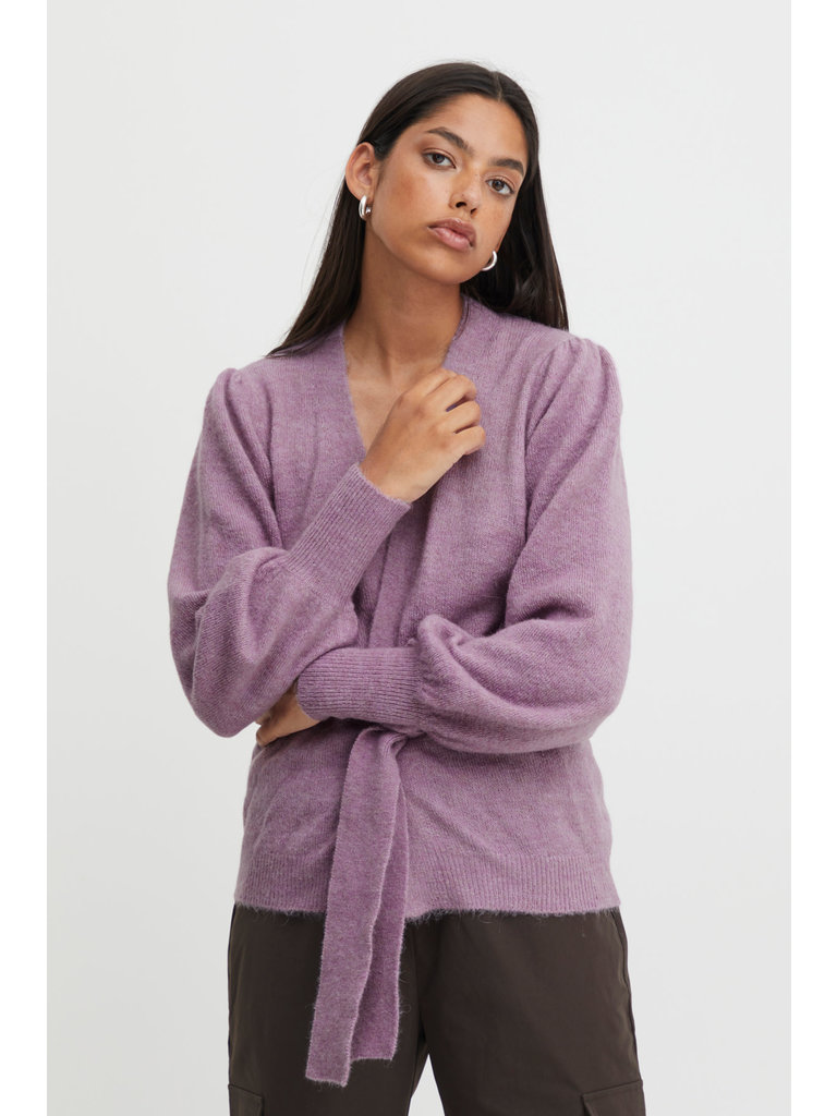 ICHI Smoky Lilac Cardi