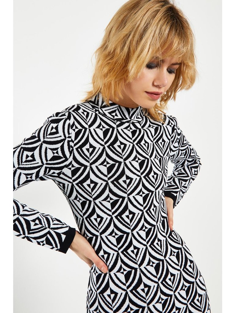 Glamorous Geo Print Knit Mini