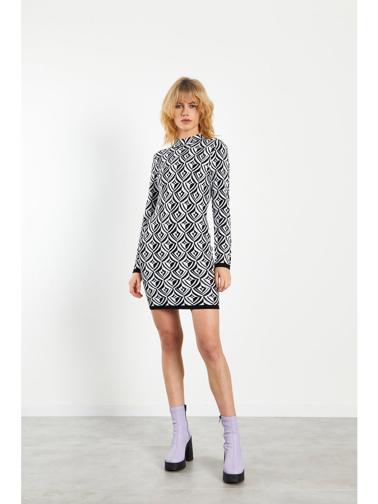 Glamorous Geo Print Knit Mini