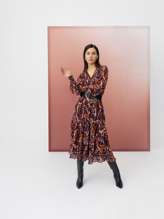 B. Young Sunset Swirl Dress