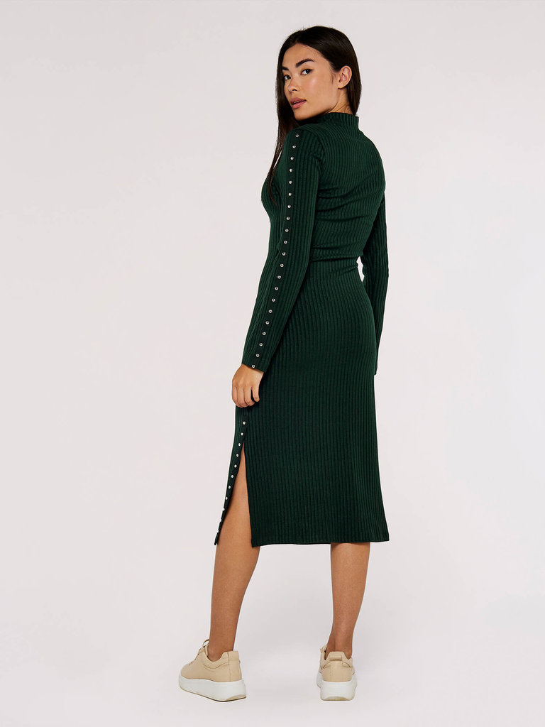 Apricot Green Stud Midi