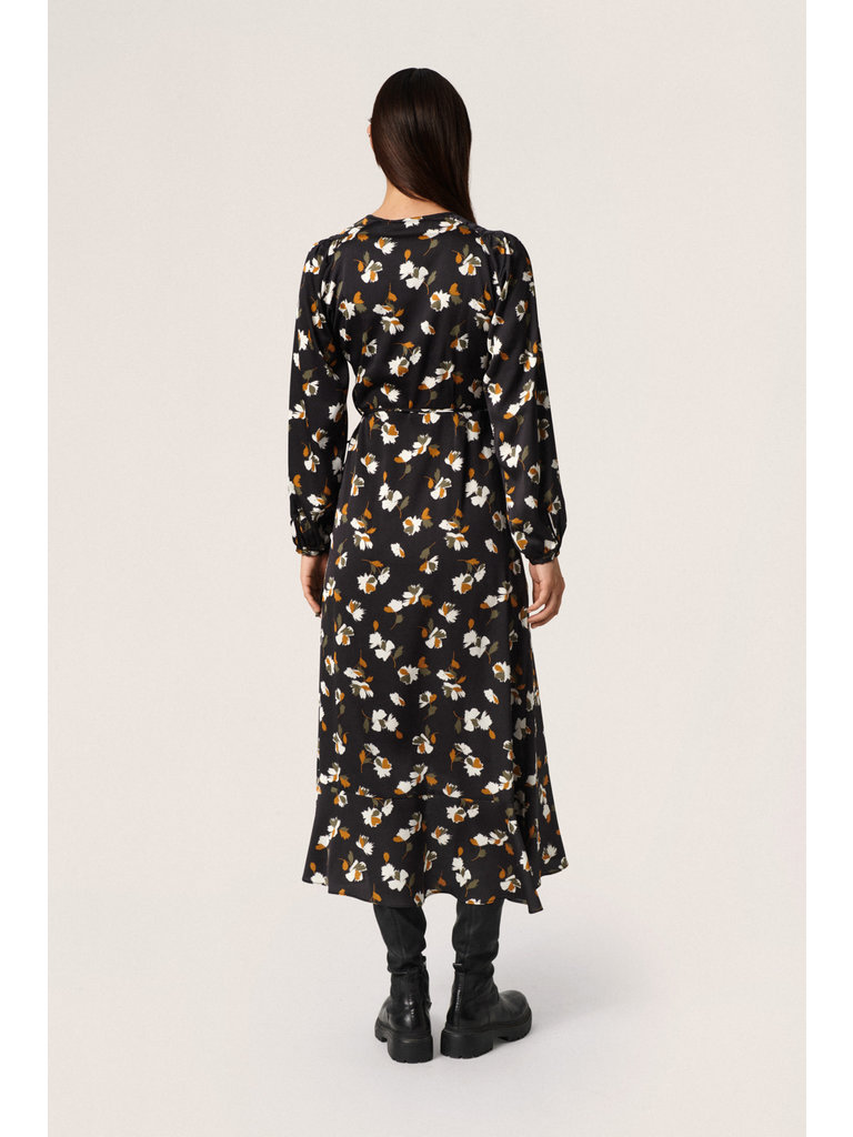 Soaked In Luxury Fethered Floral Midi