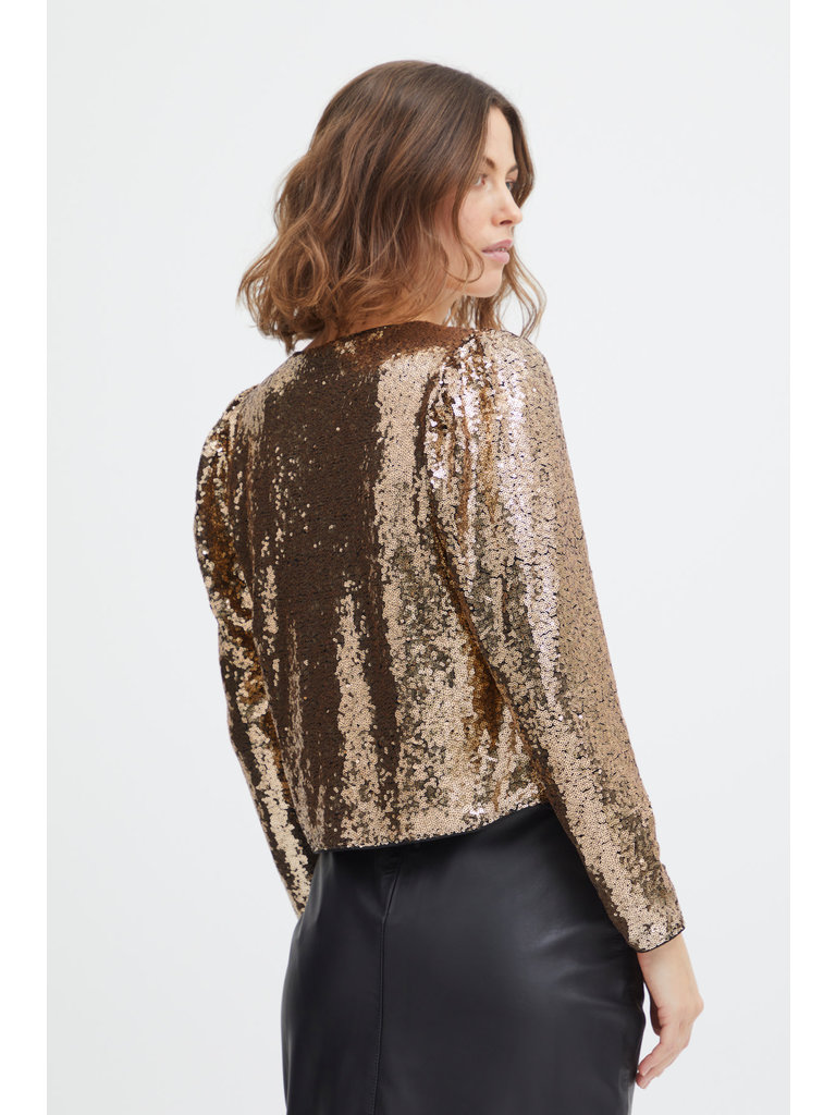 Fransa Sequin Crop Jacket