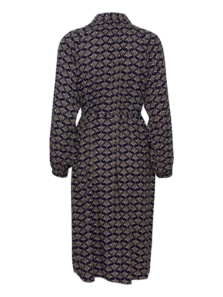 Fransa Navy Print Dress