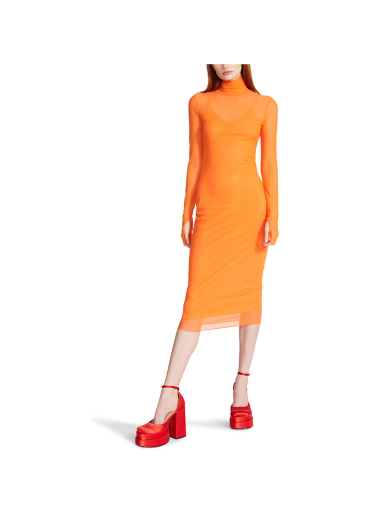 Steve Madden Orange Mesh Midi