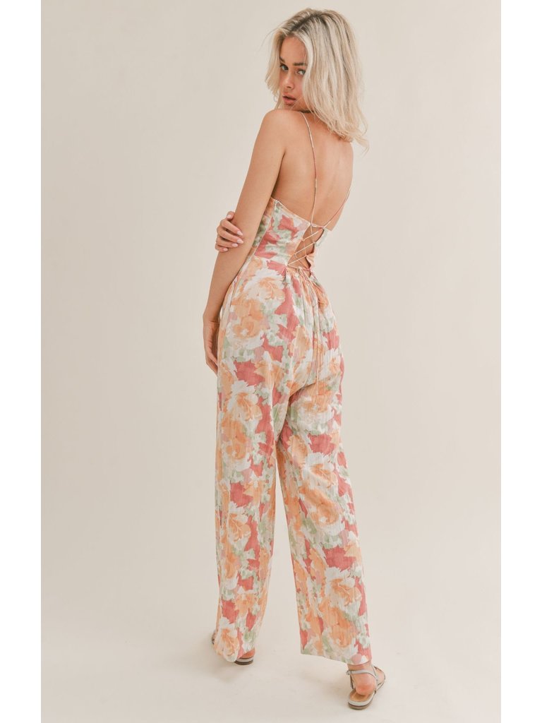 Sage The Label Mint Cranberry Jumpsuit