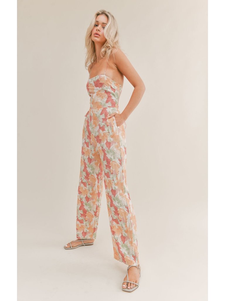 Sage The Label Mint Cranberry Jumpsuit