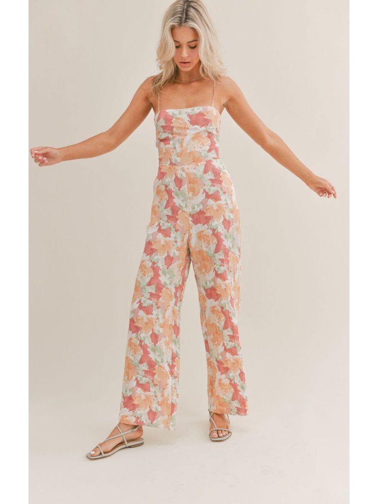 Sage The Label Mint Cranberry Jumpsuit