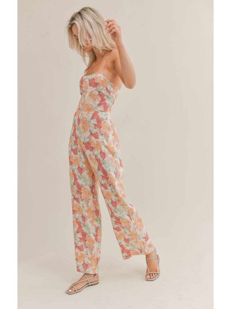 Sage The Label Mint Cranberry Jumpsuit