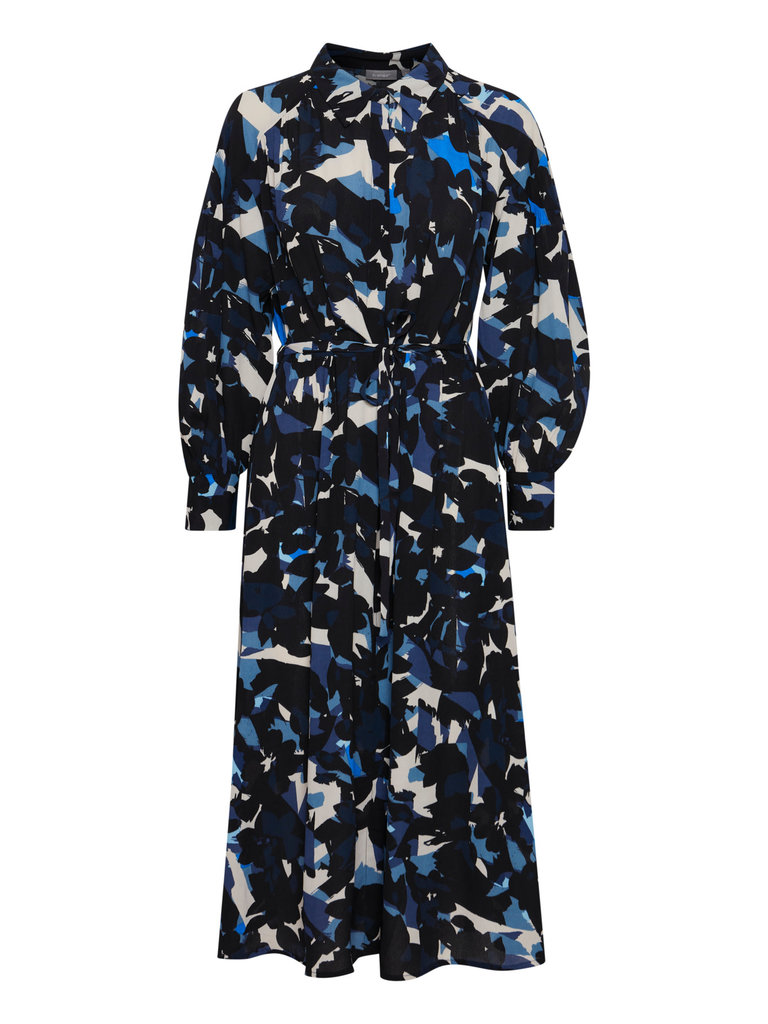 Fransa Bold Blue Floral Dress