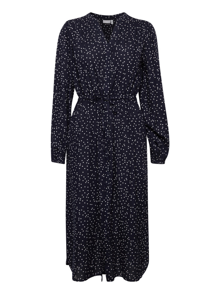 Fransa Navy & Dots Dress