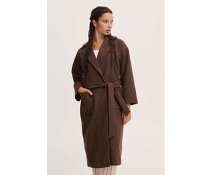 Brown Wrap Coat - Sweet Pea Boutique