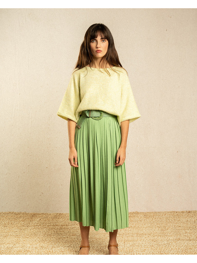 Grace & Mila Grass Green Skirt