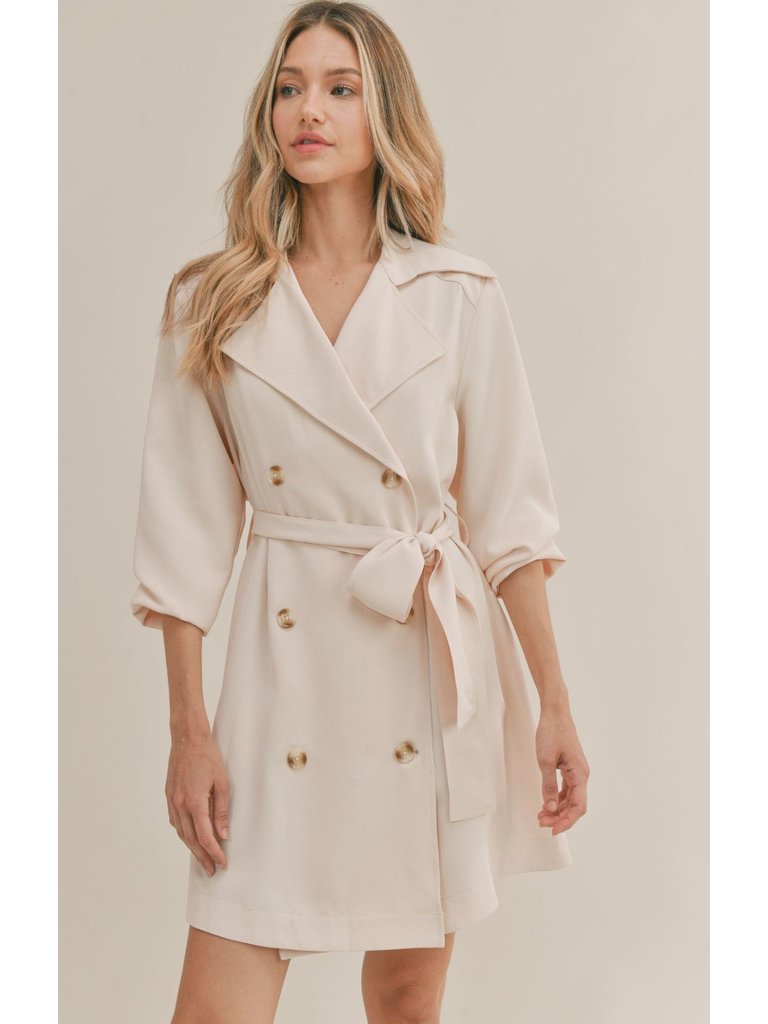 Sadie & Sage Cream Trench Coat