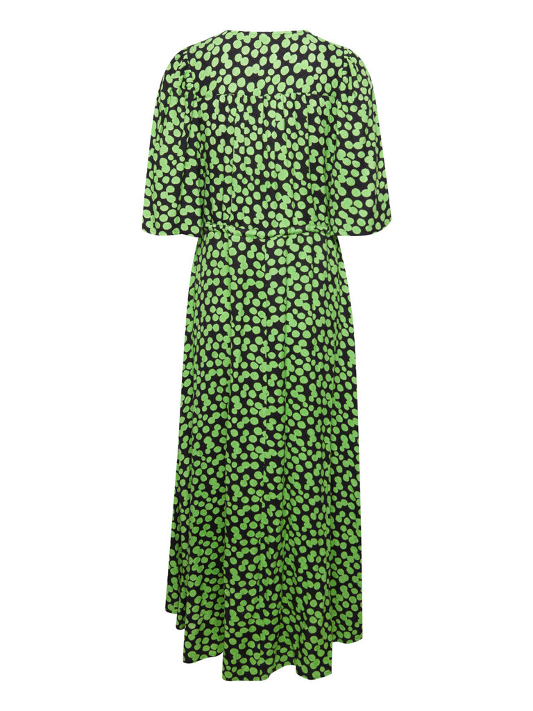 Fransa Lime Dot Dress