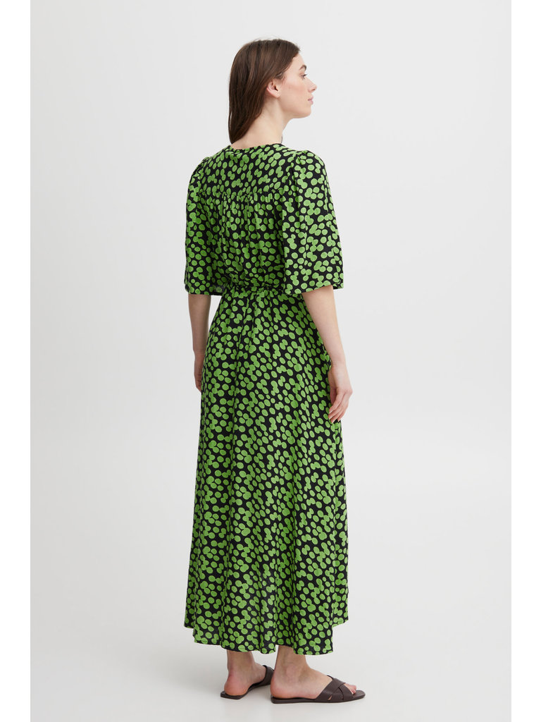 Fransa Lime Dot Dress