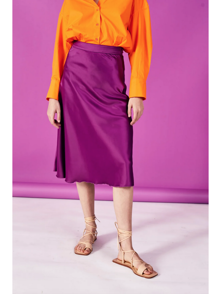 Deluc Purple Silky Skirt