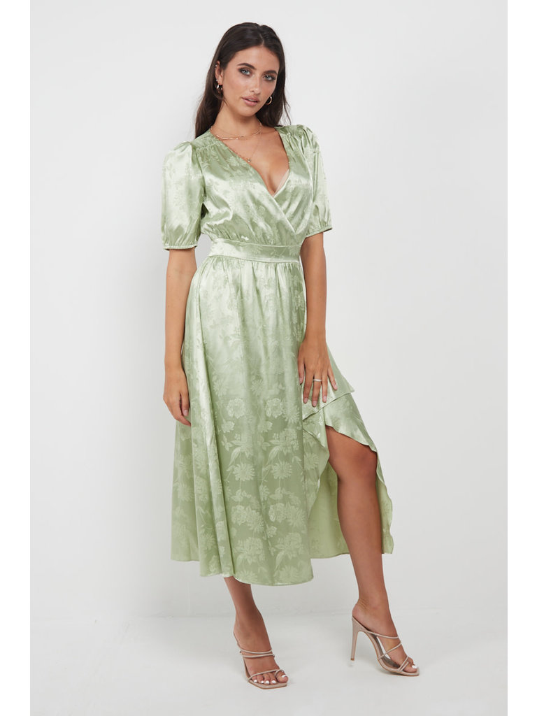 Angel Eyes Satin Sage Midi