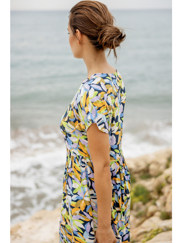 Fransa Tropic Print Midi