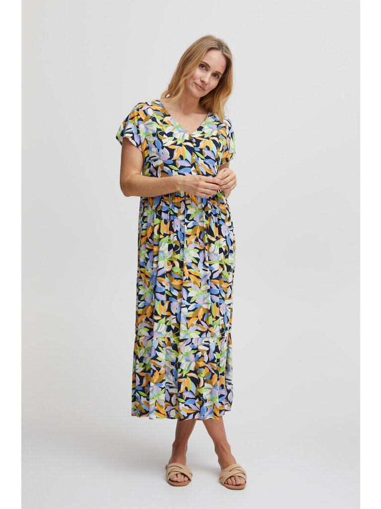 Fransa Tropic Print Midi