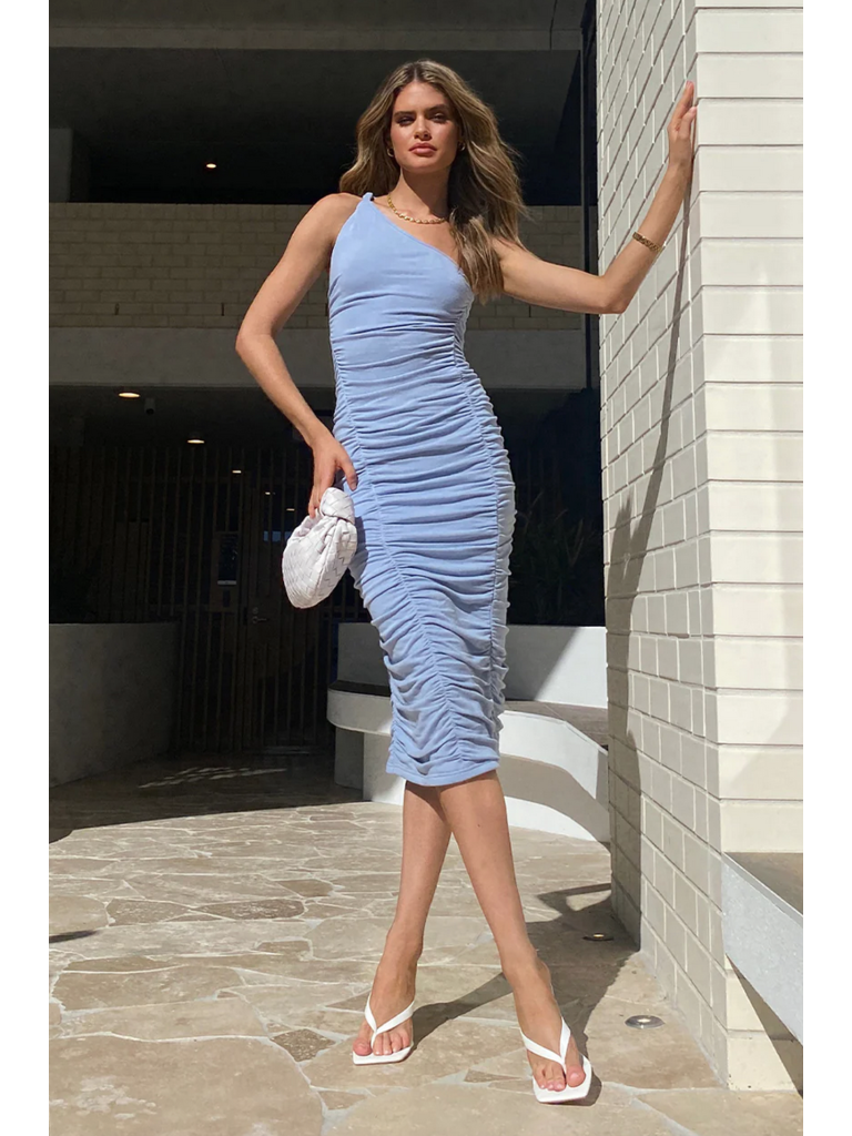 Madison The Label Powder Blue Fitted Midi