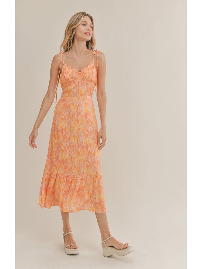 Sadie & Sage Coral Sunset Midi