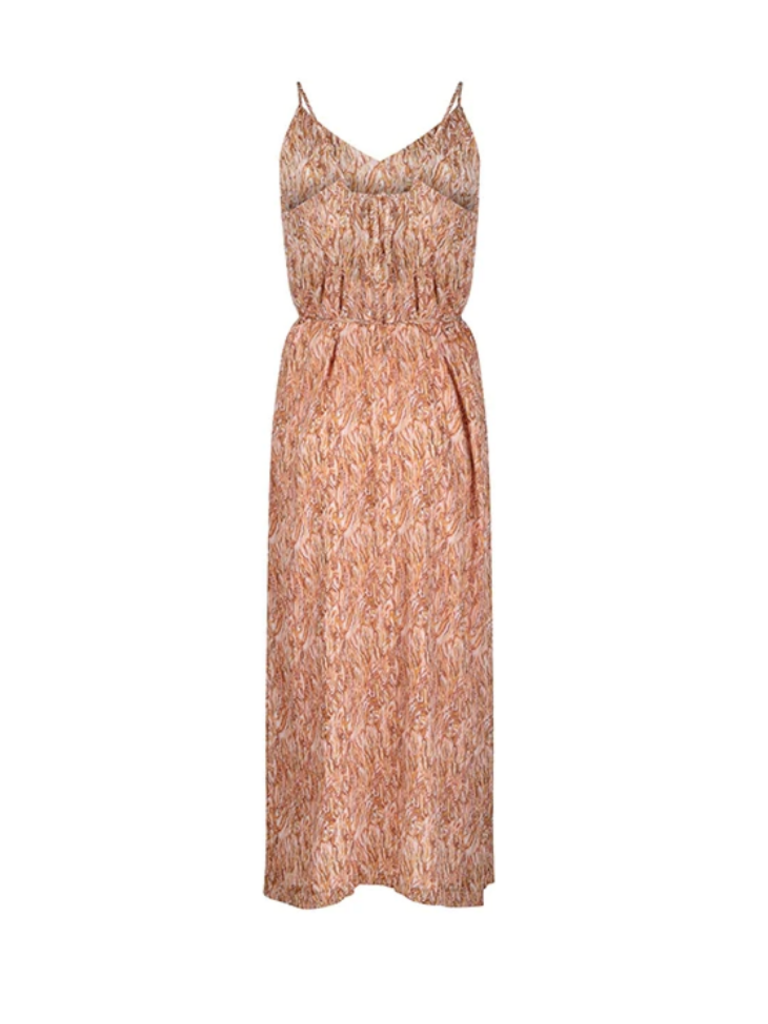 Lofty Manner Gold Swirl Slip Dress