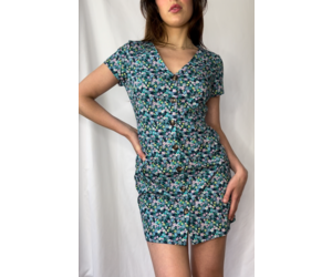 Navy Vintage Floral Dress Sweet Pea Boutique