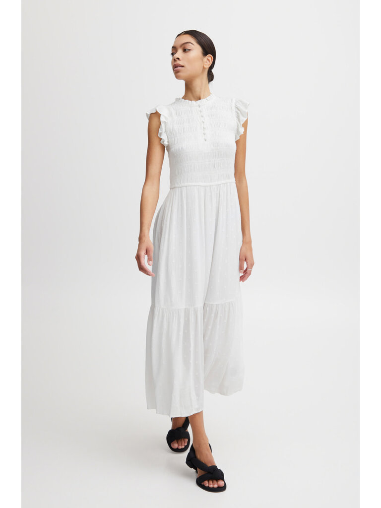 B. Young Smocked White Midi